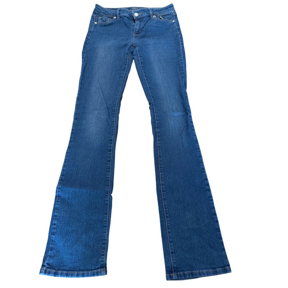 NY & Company SOHO Bootcut Jeans Dark Wash Y2K Stretch Denim Low Rise Size 2 Tall